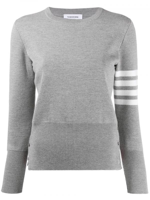  Thom Browne Jersey Con Rayas 4-bar - Gris 