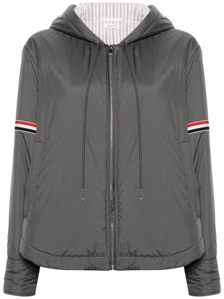  Thom Browne Plumífero Rwb Con Capucha - Gris 