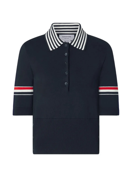  Thom Browne Polo Con Rayas Rwb - Azul 