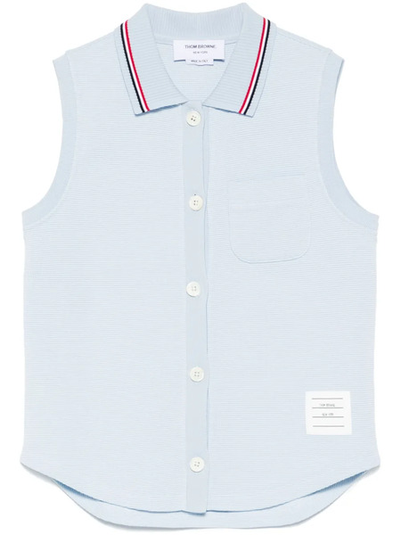  Thom Browne Polo Sin Mangas - Azul 