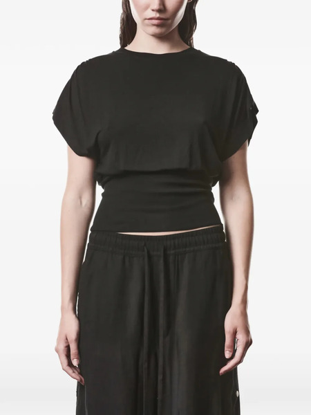 Thom Krom Camiseta Fruncida - Negro 
