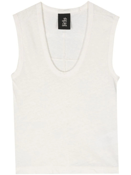  Thom Krom Top Con Cuello Redondo - Neutro 