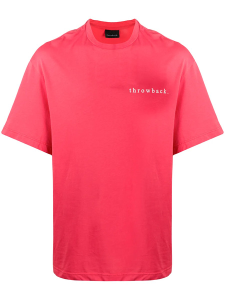  Throwback. Camiseta Oversize Con Logo - Rojo 