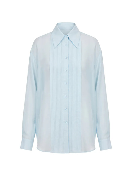  Tibi Camisa Con Pinzas - Azul 