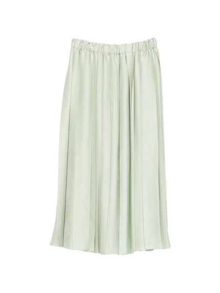  Tibi Falda Midi Con Cinturilla Elástica - Verde 