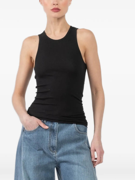 Tibi Top De Canalé Con Espalda De Nadador - Negro 