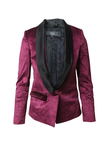  Tibi Traje Con Solapas En Contraste - Morado 