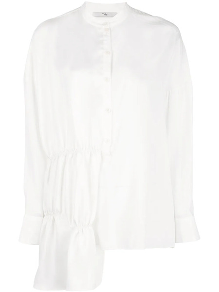  Tibi Túnica Con Diseño Patchwork Y Fruncido - Blanco 