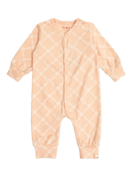  Tiny Cottons Pelele Con Encaje Floral - Rosa 