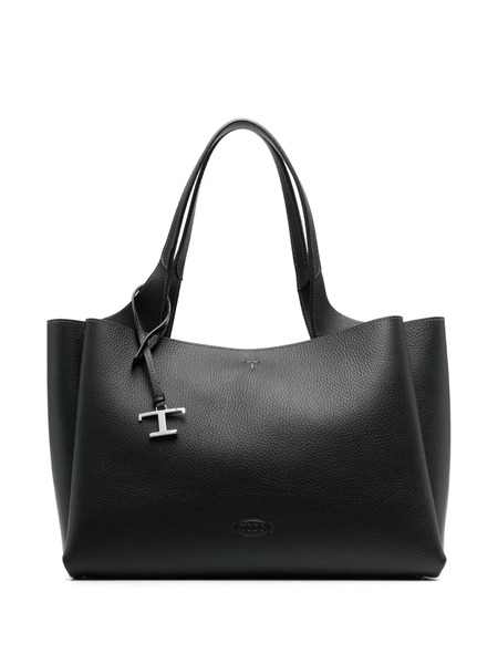  Tod's Bolso Shopper Con Colgante En T - Negro 