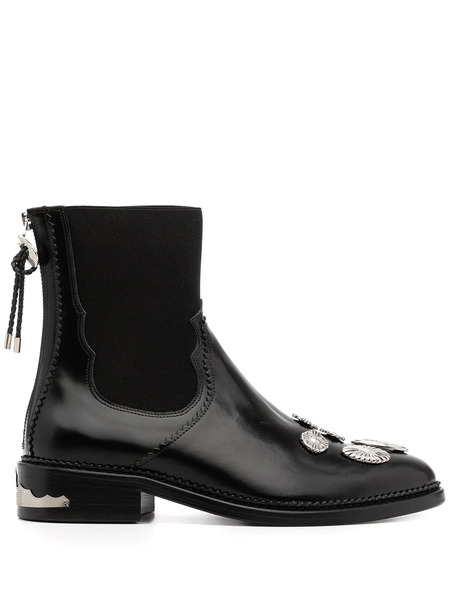  Toga Pulla Botines Con Varios Distintivos - Negro 