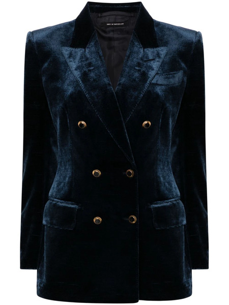 Tom Ford Blazer Con Doble Botonadura - Azul 