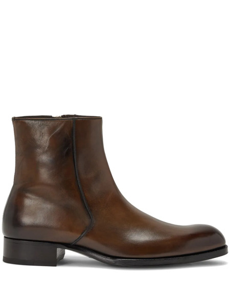  Tom Ford Botines Con Panel Elástico - Marrón 