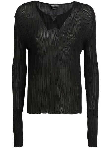  Tom Ford Jersey Con Cuello Redondo - Negro 
