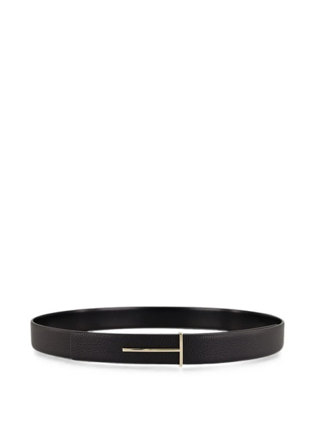  Tom Ford Logo Leather Belt - Negro 