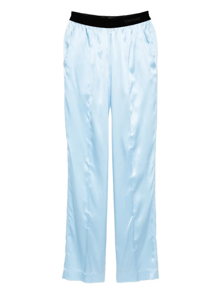 Tom Ford Pantalones De Satén - Azul 