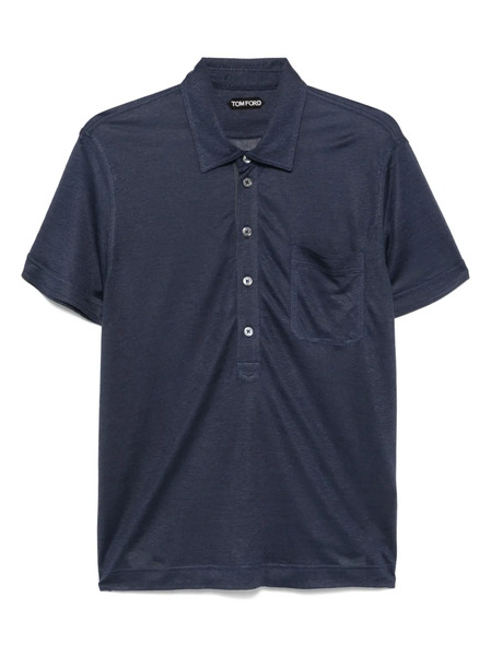  Tom Ford Polo Texturizado - Azul 