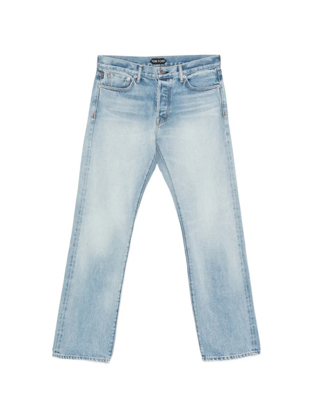  Tom Ford Vaqueros Con Parche Del Logo - Azul 