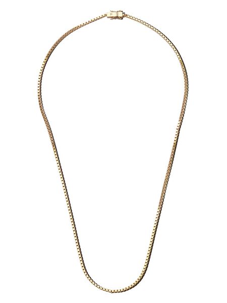  Tom Wood Collar Con Cadena Cuadrada - Dorado 