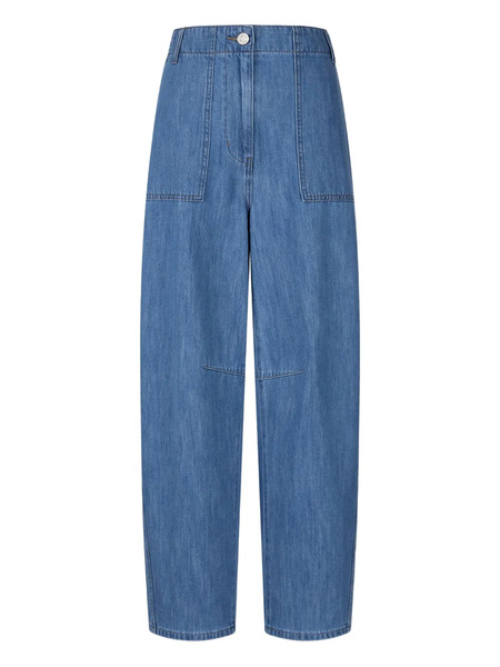  Tomboy Vaqueros Con Bolsillos De Parche - Azul 