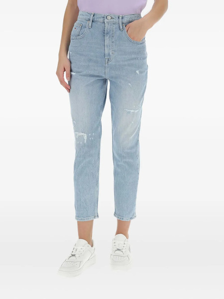  Tommy Hilfiger Pantalones Rectos Capri - Azul 
