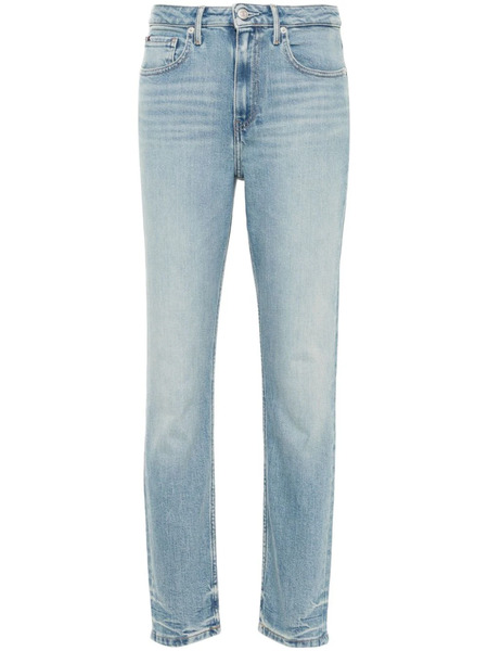  Tommy Hilfiger Vaqueros Pitillo De Talle Alto - Azul 