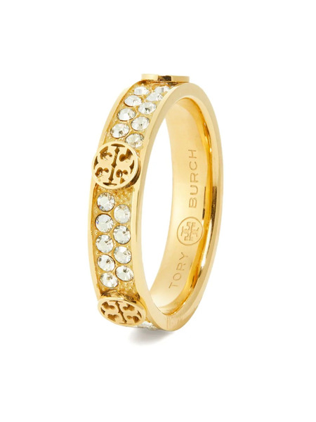  Tory Burch Anillo Miller Con Strass - Dorado 