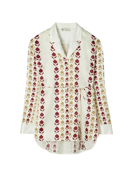  Tory Burch Camisa Estampada De Seda - Neutro 