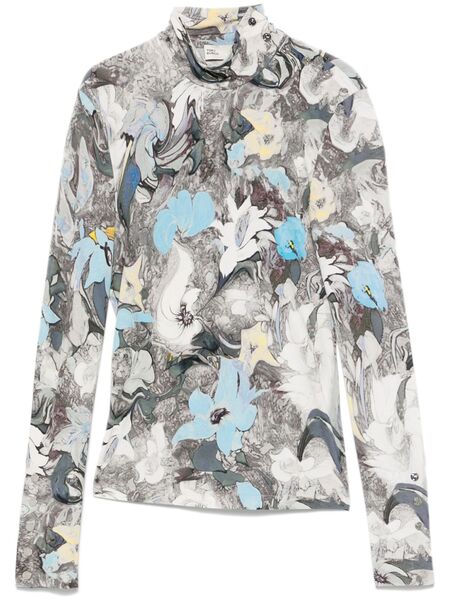  Tory Burch Camiseta Estampada - Azul 