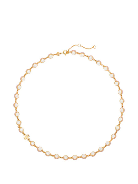  Tory Burch Collar Moondance Con Perla - Dorado 