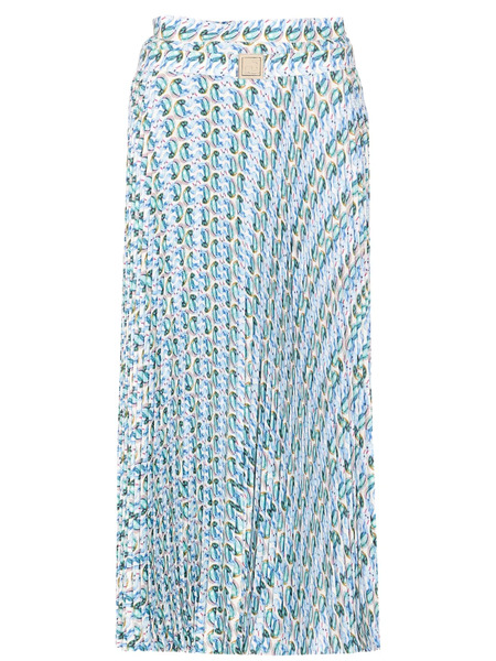  Tory Burch Falda Larga Con Estampado Abstracto - Azul 