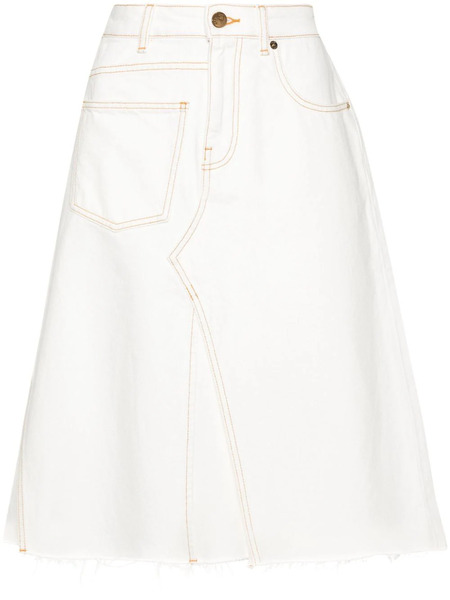  Tory Burch Falda Vaquera Deconstruida - Neutro 