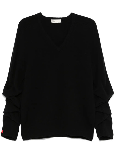  Tory Burch Jersey Fruncido - Negro 