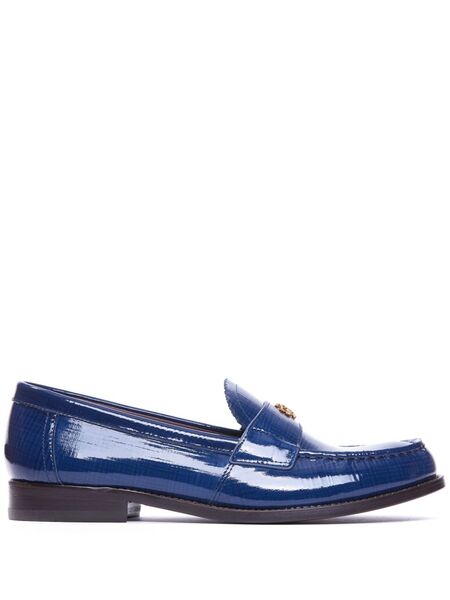  Tory Burch Mocasines Con Placa Del Logo - Azul 