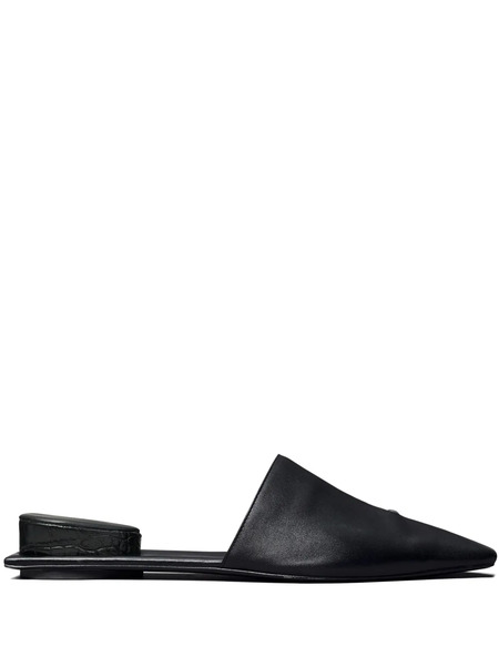  Tory Burch Mules De Piel - Negro 