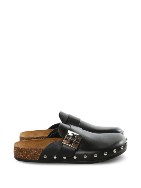  Tory Burch Mules Mellow Con Aplique - Negro 