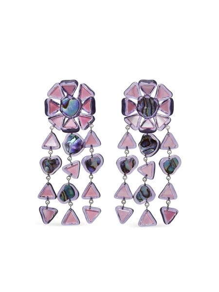  Tory Burch Pendientes Curiosity Chandelier - Morado 