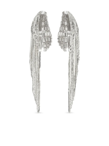  Tory Burch Pendientes De Cadena Runway - Plateado 