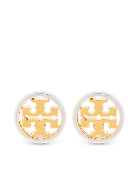  Tory Burch Pendientes Miller Con Aplique Del Logo - Dorado 