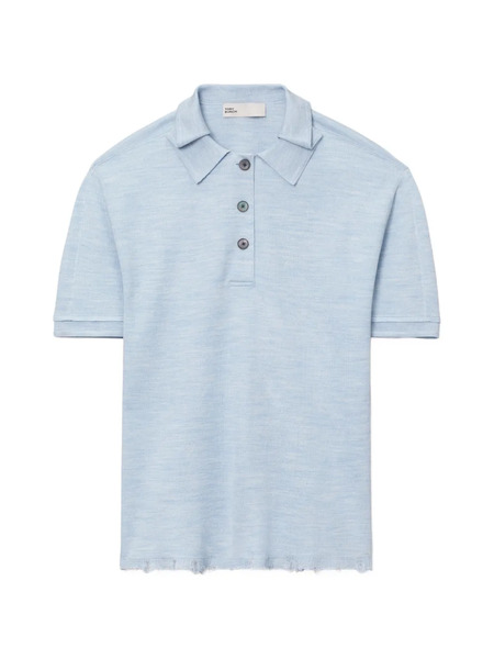  Tory Burch Polo Oversize De Seda - Azul 