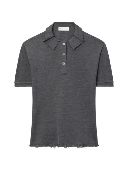  Tory Burch Polo Oversize De Seda - Gris 