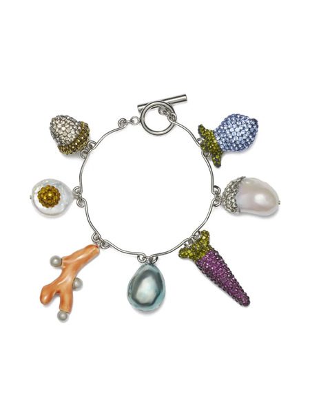  Tory Burch Pulsera Con Charm Curiosity Vegetable - Plateado 