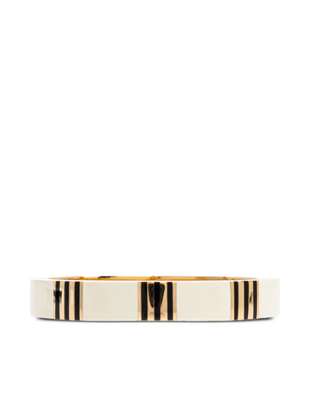  Tory Burch Pulsera T Stripe Bangle - Blanco 