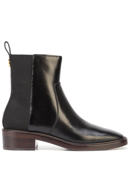  Tory Burch Square-toe Leather Chelsea Boots - Negro 