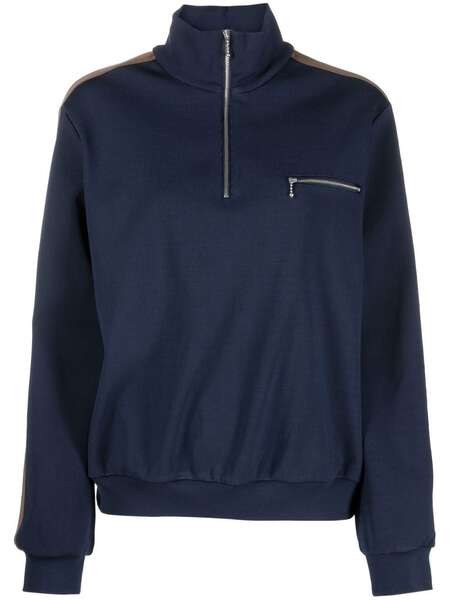 Tory Burch Sudadera Con Raya Lateral - Azul 