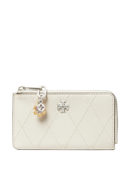  Tory Burch Tarjetero Charlie Acolchado - Blanco 