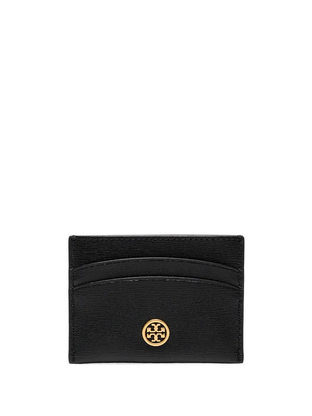  Tory Burch Tarjetero Robinson Con Placa Con Logo - Negro 