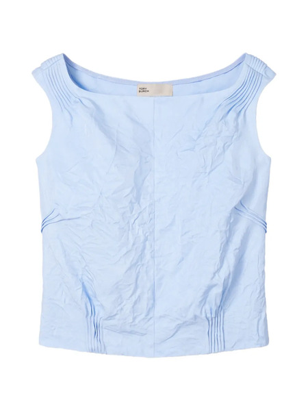  Tory Burch Top Con Efecto Arrugado - Azul 