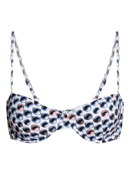  Tory Burch Top De Bikini Con Ojo Estampado - Azul 