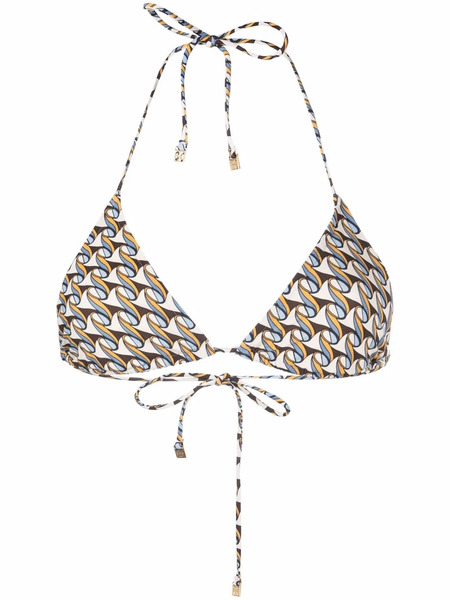  Tory Burch Top De Bikini Con Ondas Estampadas - Neutro 